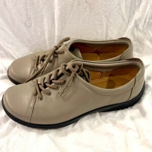Hotter Comfort Concept Dew Leather Lace Up Shoes Stone Beige Womens 8